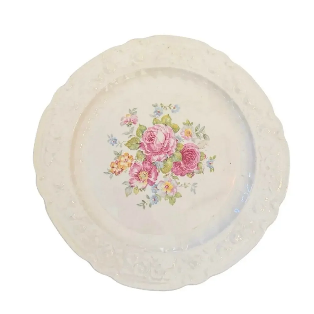 Vintage Homer Laughlin Virginia Rose Dinner Plates